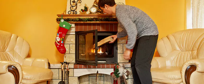 Rusted Metal Fireplace Restoration in La Verne, California