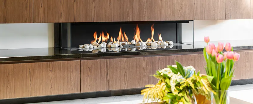 Double-height Fireplace Design Refurbishment in La Verne, California